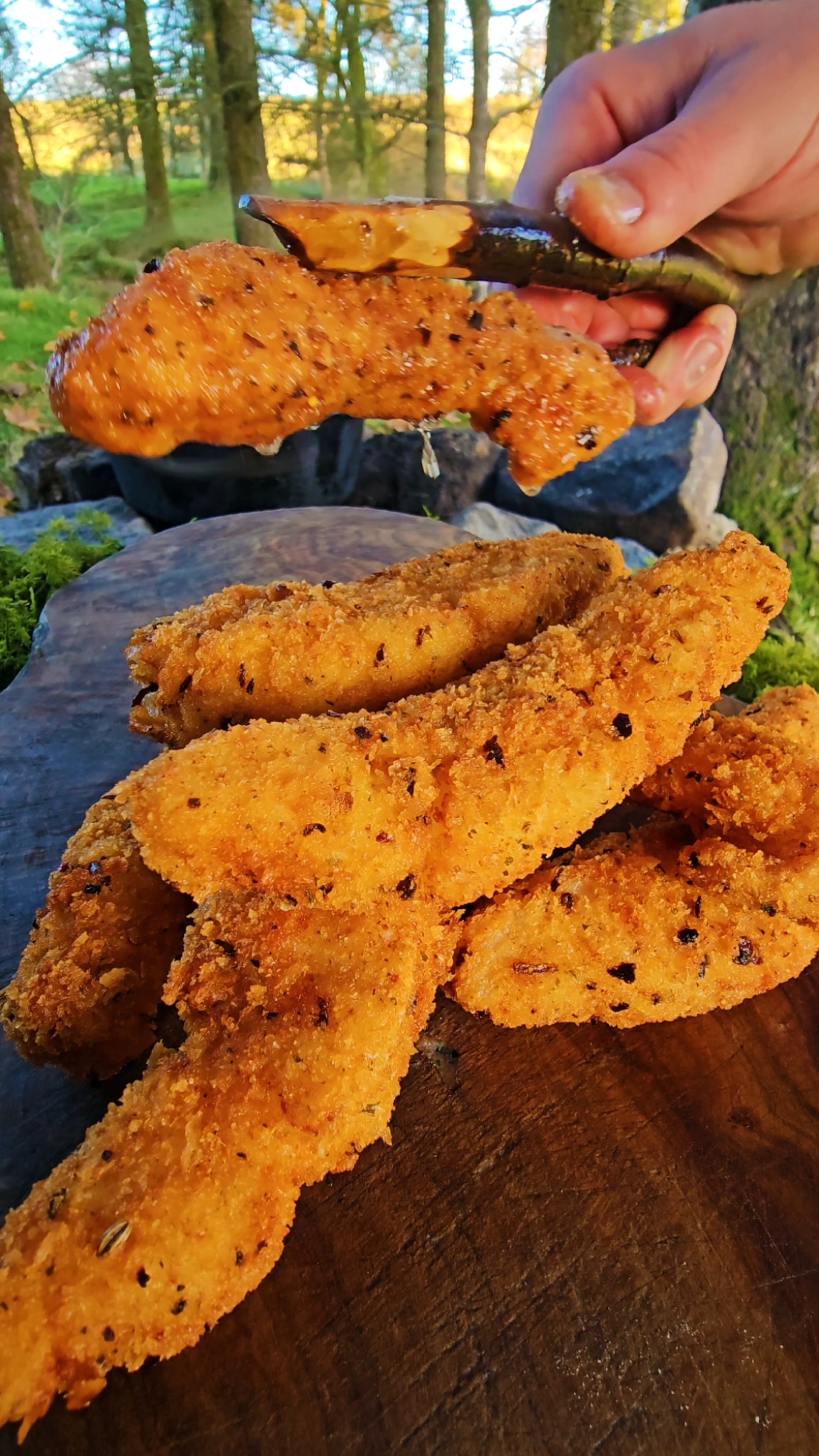 Golden Fish Fingers😍...The Ultimate  Snack🔥 #fyp #asmr #food #fire #menwiththepot 