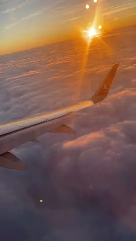 Sunset wingview #aviation #fyp #plane #scenic #wingview #clouds 