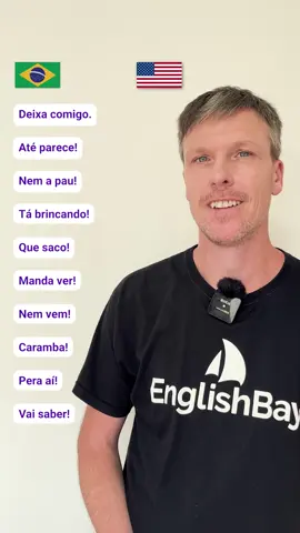 Expressões do português em inglês 📝 #inglesonline #inglêsonline #inglêsbrasil #inglesbrasil #vocabulario #vocabulário
