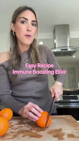 This Got Me Through My Pregnancies & So Many Winters!! Just the Smell in My House Makes Me Feel Better. Be sure to save this one and send it to your bestie. Hope you try it and love it!!  3 oranges  3 Lemons 2 Thumbs of Ginger 😘 #immunity #immuneboost #elixer #wellnessshots #erewhon #cancersucks #nausea #cancerfighter #antioxidants #wellness #wellnesstips #healthyrecipes #EasyRecipe  