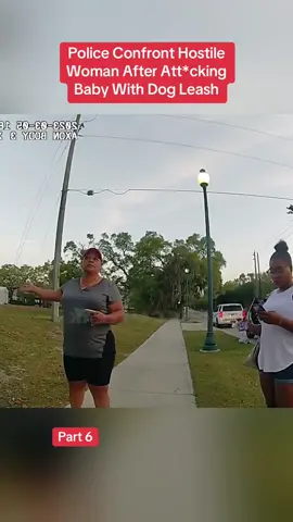 Police Confront Hostile Woman After Att*cking Baby With Dog Leash #cops #police #viral #crimestories #crime 