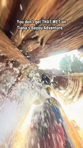 …YOU GET SOAKED! This is your sign to bring a change of clothes or be ready to buy that new merch! Has anyone come off dry? Have you gotten SOAKED? #tianasbayouadventure #disneyland #disneyfyp 