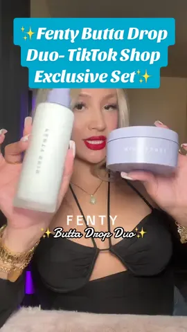 ☁️✨Fenty Butta Drop Duo- Goodbye dull and dehydrated skin! #fentyskin #fenty #fentybuttadrop #fentybuttadropmilk #buttadropwhippedoilbodycream #lotion #duoset #skinessentials #hydratedskin #TikTokshop #ttshop #tiktokshopping #tiktokmademebuyit #tiktokshopfind #tiktokshopfinds #ttshopping #tiktokshopfindgems #musthave #trendingproduct #fallfinds #fallbeauty #TTSLevelUp #falldealsforyou #tiktokshopblackfriday @Fenty Beauty @Fenty Skin 