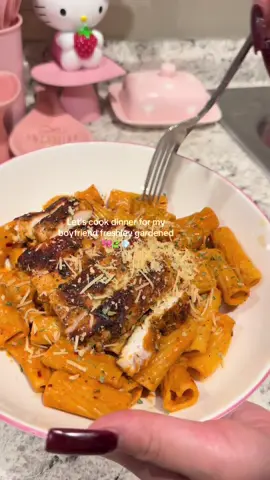 dinner is served <3 #fyp #cooking #pink #dinner #fy #girlfriend 