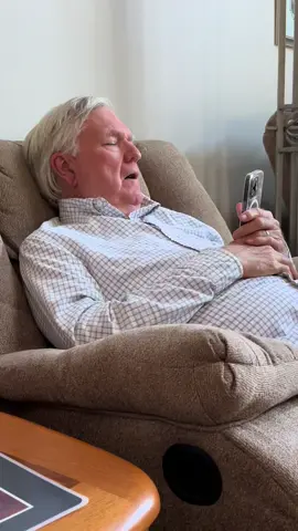 Napping while holding that #iphone  #sleepinggrandpa #grandpa #sleep #nap #zzz 