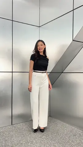 look pretty and elegant at the same time with loose pants by edelweis✨😍 #celanahighwaist #kulothighwaist #loosepantsscuba #inspooutfit #simpleoutfit #basicoutfit 