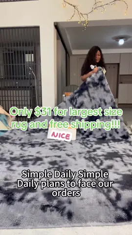 Simple soft plush rug#spotlight #homegoodsthings #softrug #tiktokmademebuyit #sannyselected #rugscraping #tiktokshopblackfriday 