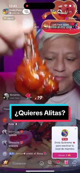 Los espero esta noche en el #Live de #ASMR en modo #Mukbang estaremos comiendo #Alitas #BBQ haciendo sonidos #Relajantes ❤️ los espero 😎 #OsitoAsmr #OsitoPeru