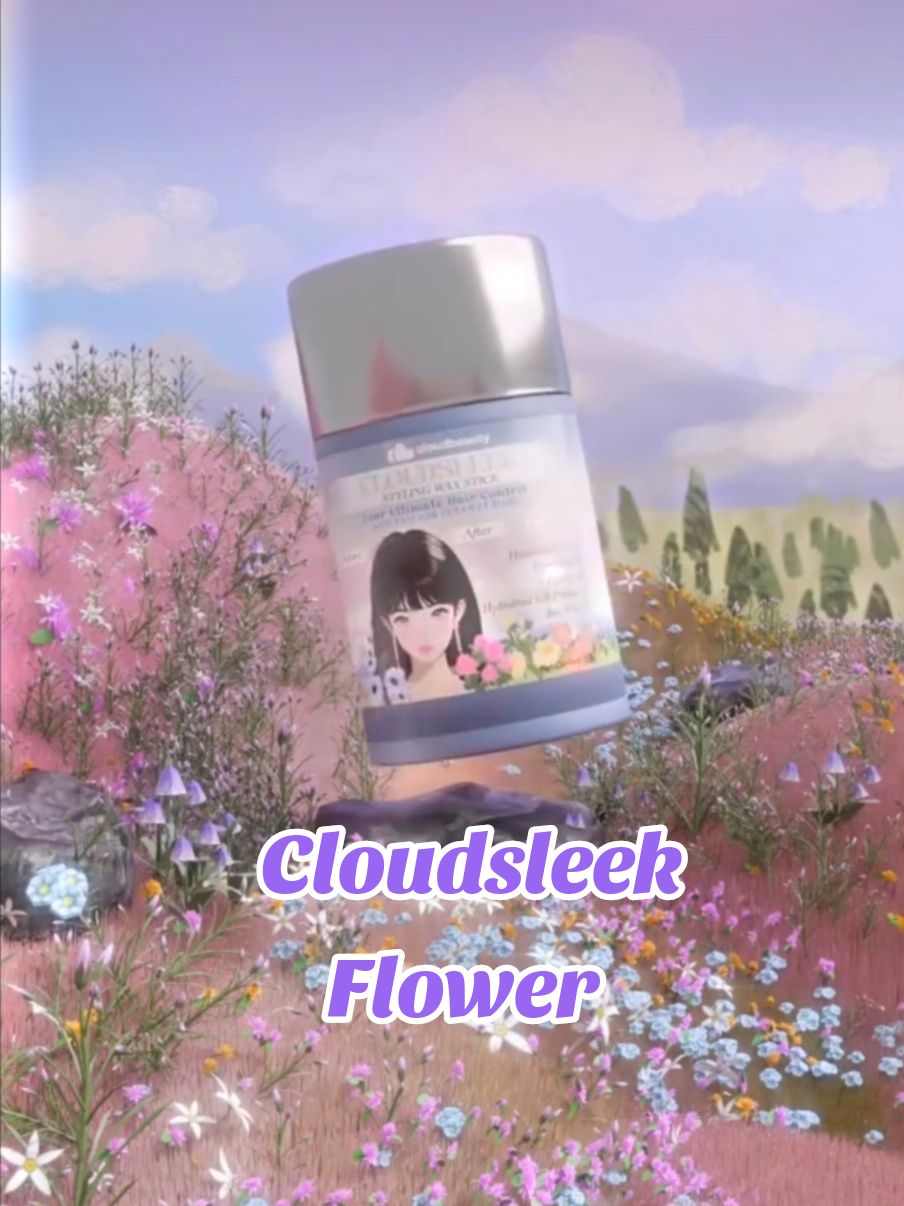 Say goodbye to your frizzy hair and baby hair with this Cloudsleek Flower from @cloudbeautyofficial! 💜☁️ Also available in Classic and Unscented. 🩵🤍 Check it out, while it has a discounted price! 🛒 #cloudbeauty #cloudsleek #cloudsleekflower #stronghold #stylingwax #ultimatehaircontrol 