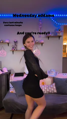 Last minute costume inspo🖤🖤 #lastminutehalloweencostumes #costumeideas #wednesdayaddams  #costumeinspo 