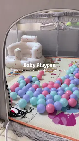 finally! dah tak risau nak tinggal anak sekejap sebab dah ada playpen ni🥰 mommies yang ada baby yang dah start merangjah boleh lah beli playpen ni😍 #playpen #babyplaypen #mainanbaby #mainananak #barangbaby #babytiktok #playpenbayi 