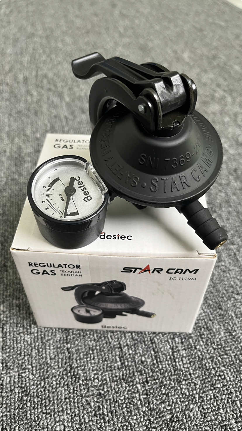 REGULATOR STARCAM SC-T12RM material anti karat✅ dengan tuas pengunci✅ ada meteran✅ seal datar✅ ada plat c (penghubung regulator & gas, kokoh✅, tidak goyang✅) #regulator #gas #regulatorantibocor #fyp #peralatandapur #fypp 