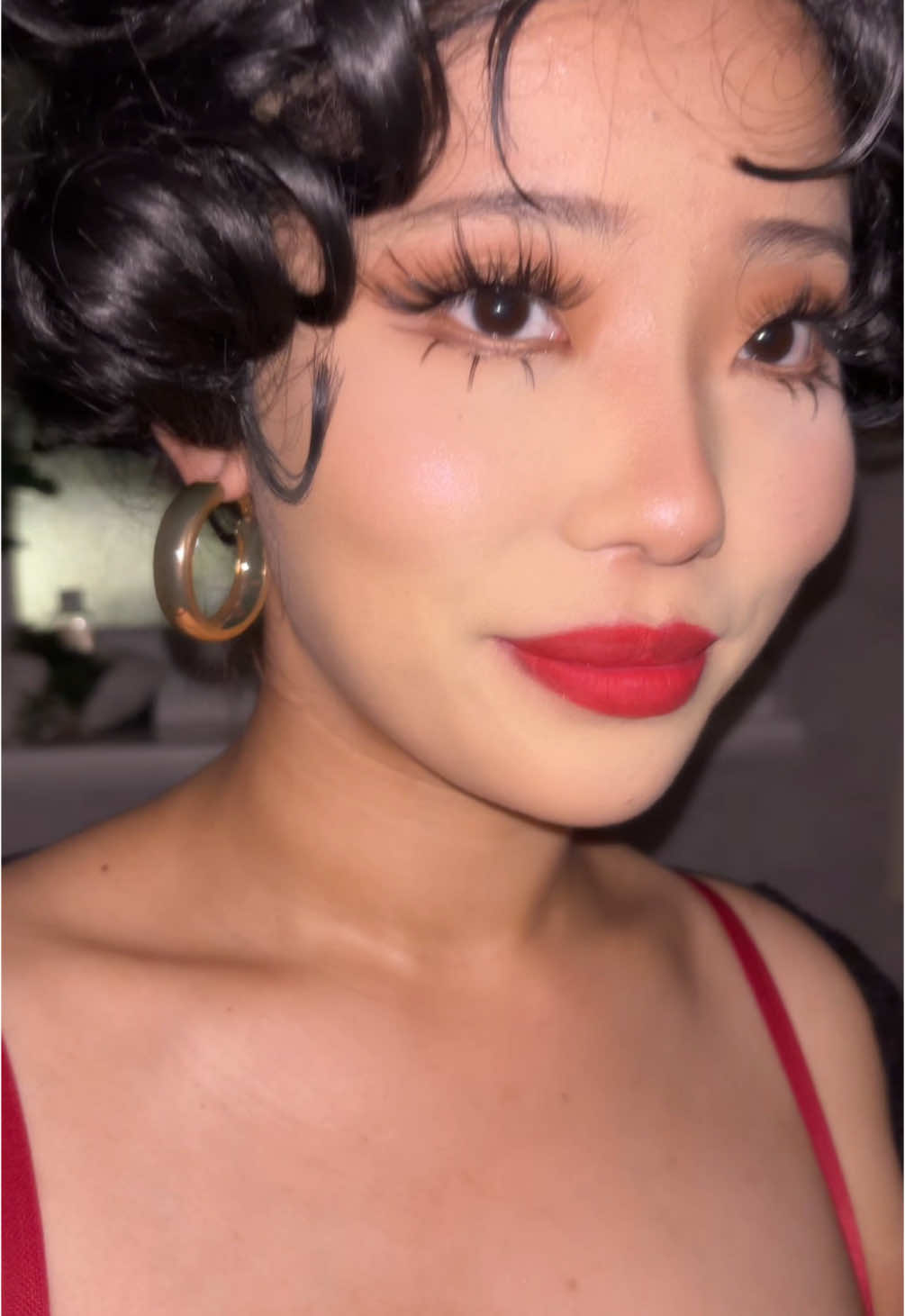 Bo bo be do #bettyboop #nepali #asian #asiangirl #halloween #makeup #limbuni #fyp #bettyboopmakeup #halloweenideas 
