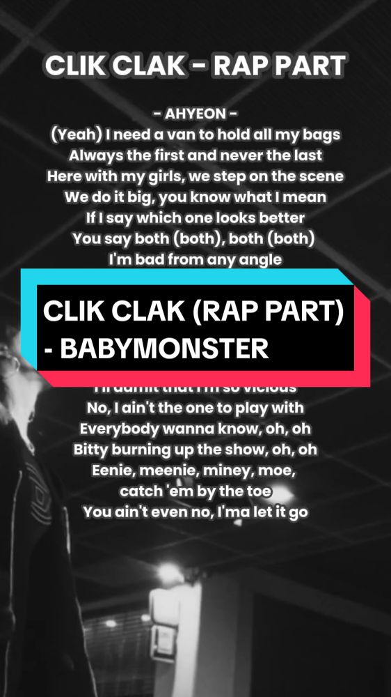 Clik Clak Rap Lyrics - BABYMONSTER #lyrics #rap #babymonster #bm #rapper #babymonsterrap #fyp ##rapbabymonster #lyricsvideo #clikclak #raplyrics #lyricsrap #babymonsterclikclak #clikclakbabymonster #RAP #BABYMONSTER 