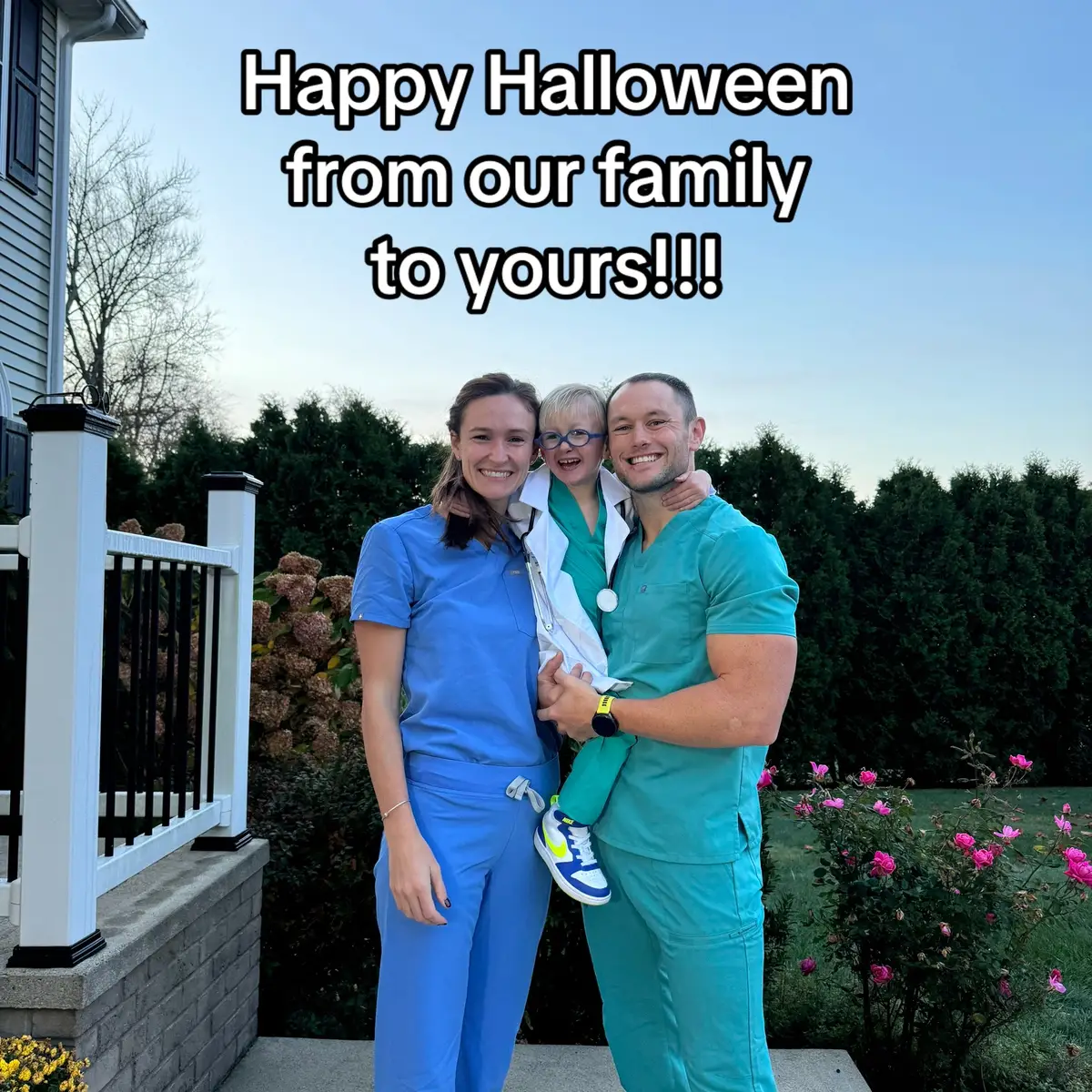 Happy Halloween from our Family to yours! Attending Doctor Oliver helping us resident doctors @doctor.phoebe and I get through the day! #halloween #happyhalloween #doctors #healthcare #medical #resident #medical #medicalschool 