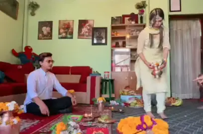Nidhar ma lagayera saptarangi tika❤ #paulshah #roshanishah #happytihar