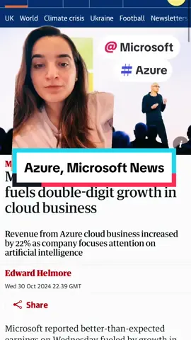 Microsoft’s Azure growth is skyrocketing with AI innovation! From powering data centers to transforming workflows, the #AICloudRevolution is here to stay. Is your workplace ready for this change? 🚀 #MicrosoftAI #AzureGrowth #CloudComputing #TechNews #FutureOfWork 