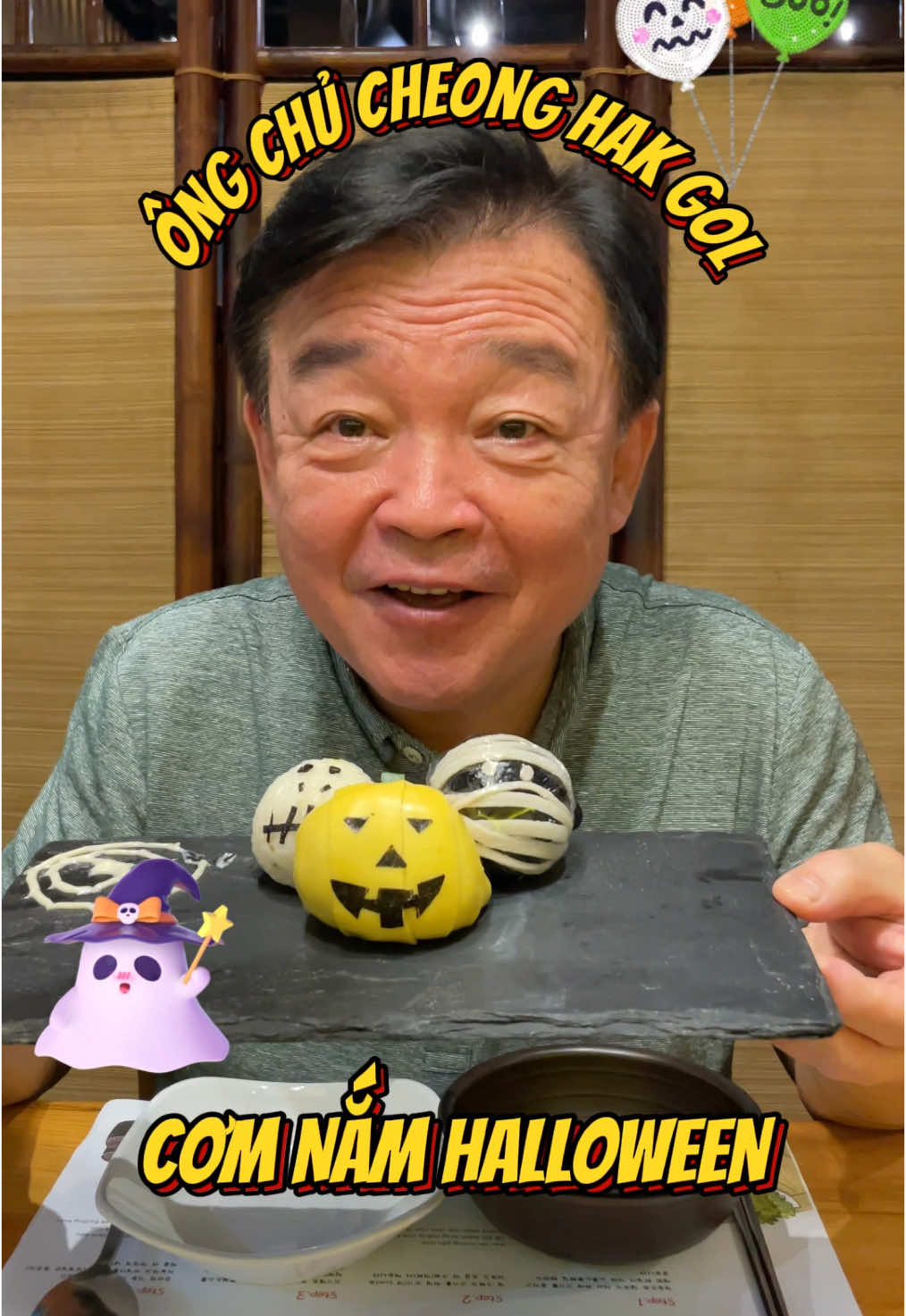 Cùng thưởng thức món cơm nắm bí ẩn mùa Halloween với tôi nhé#ongchucheonghakgol #doanhanquoc #halloween #harrypotter#mukbangkorea 