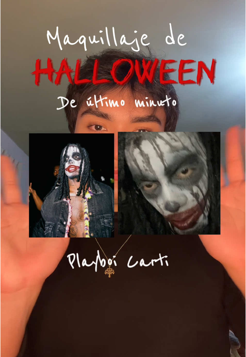 ¿Qué serán en halloween? 🫵🏻 #fyp #halloween #halloweenmakeup #halloweenlook #playboicarti #playboicartiedits #playboicartimakeup #clownmakeup #clowncore #lgbt🌈 #jorge #clownhalloweenmakeup #makeuptutorial #tutorial #easyhalloweenmakeup 