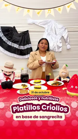 #ComidaCriollaNutritiva | En este Día de la Canción Criolla, tambien puedes disfrutar de platillos de la gastronomia peruana a base de sangrecita 💪 #NutricionistasLimaMetropolitana  #ComidaPeruana #Perú #sangrecita #Comida #peruana #gastronomía #MusicaCriolla #Causa #Anemia #Nutricion #InseguridadAlimentaria