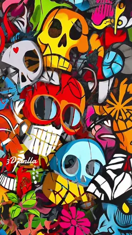 🎃💀 4K Moving Wallpaper: Halloween Graffiti 🎨👻 #halloweenwallpaper #graffiti3d #Skulls #Wallpaper4K #urbanair #Background #3dwallpaper #HalloweenVibes #HalloweenGraffiti #SkullArt #DigitalArt #movingskulls #4KArt #spookyseason #3dbackground 
