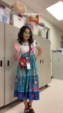Hello, My name is Mirabel Madrigal, Welcome to the Family 🌸✨ LoL, Disney Costume Day at work! 🪄 #costumeideas#disneycostume#mirabelmadrigal#encanto#encantomovie#mirabelencanto#costumeideasforyou#redribbonweek#educator#futureeducator#fyppp#foryourepage#paratii#encantodisney#paratipage#halloweenvibes#halloweencostumes#spookyseason#october31#happyhalloween 