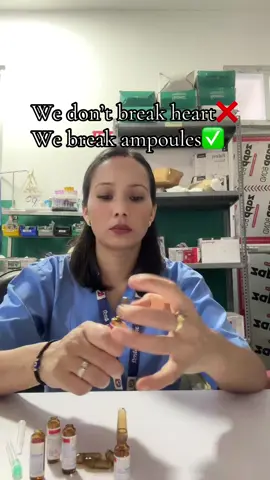 We dont break heart❌ we break ampoules ✅