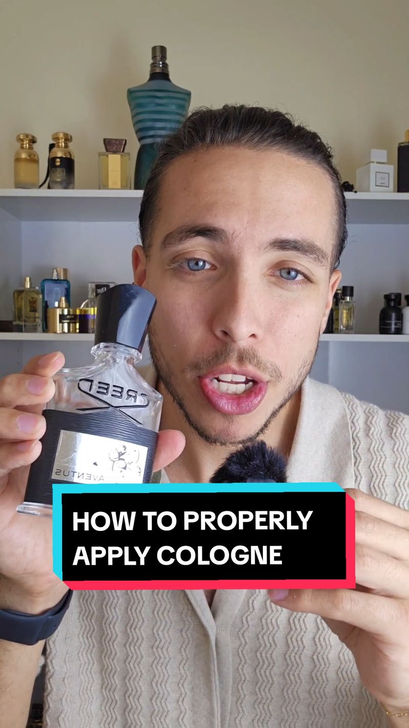 This is how to properly put on cologne 😁 #fragrancetiktok #perfume #cologne #asmr #creedaventus #mensfragrance #lemaleleparfum #fragrance 