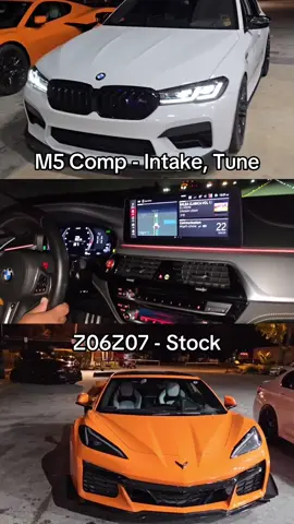 Stock Z06Z07 vs M5 on an Intake and tune, from 40mph👏🇺🇸🇩🇪 ##bmwmotorsport##bmw##m5##beamer##competition##C8##z06##z06z07##z07##LT6##race##rollrace##v8
