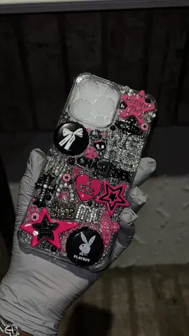 This designer bling case is 2die4! 🎀🪩🖤💗 — Shop charmdprestige.com #fyp #fypシ #charms #junkcase #junkphonecase #bling #DIY #y2k #nailtech #blowthisup #phonecase #viralvideo #foryoupageofficiall #nails #phonecase #pinkjunkcase 