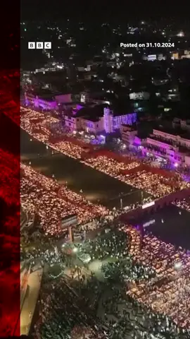Millions of people around the world have kickstarted Diwali celebrations - and this one has broken a world record. #Diwali #FestivalOfLight #Diwali2024 #India #HappyDiwali #Hinduism #Hindu #Celebration #BBCNews