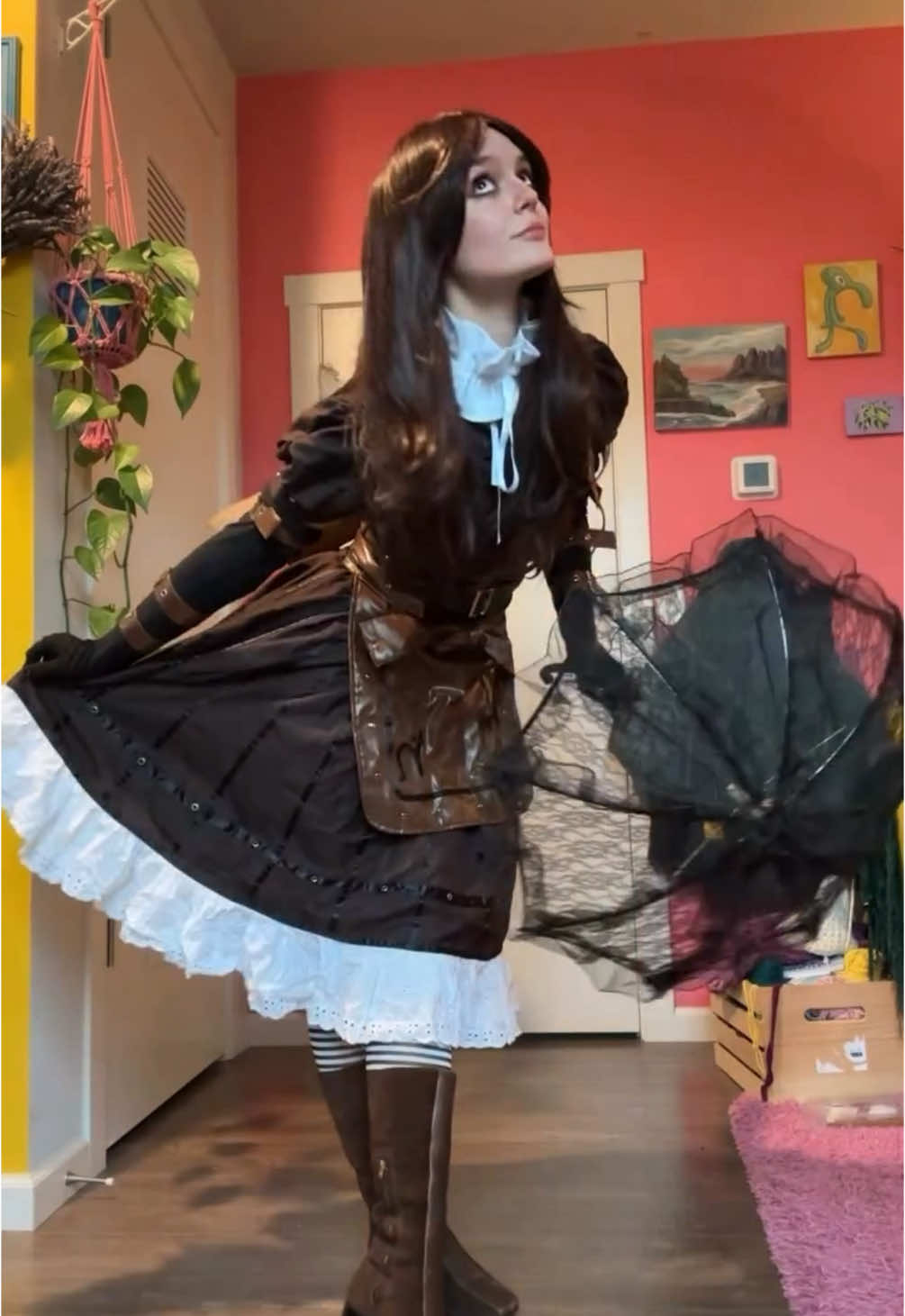 Alice madness returns steampunk dress #aliceinwonderland #alicemadnessreturnscosplay #whimsicalfashion #victorian #victorianfashion #thrifted #witchy #autumnfashion #halloween #cosplay #costume #cosplayer #vintagefashion #halloweencostume #halloweenlook #outfitideas 