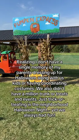 Our parents did not dress up 😂 So parents if you’re feeling like you didnt do enough just rememeber the kids just want to dress up and get candy 👻 lol #halloween #halloweenishere #happyhalloween #momtok 
