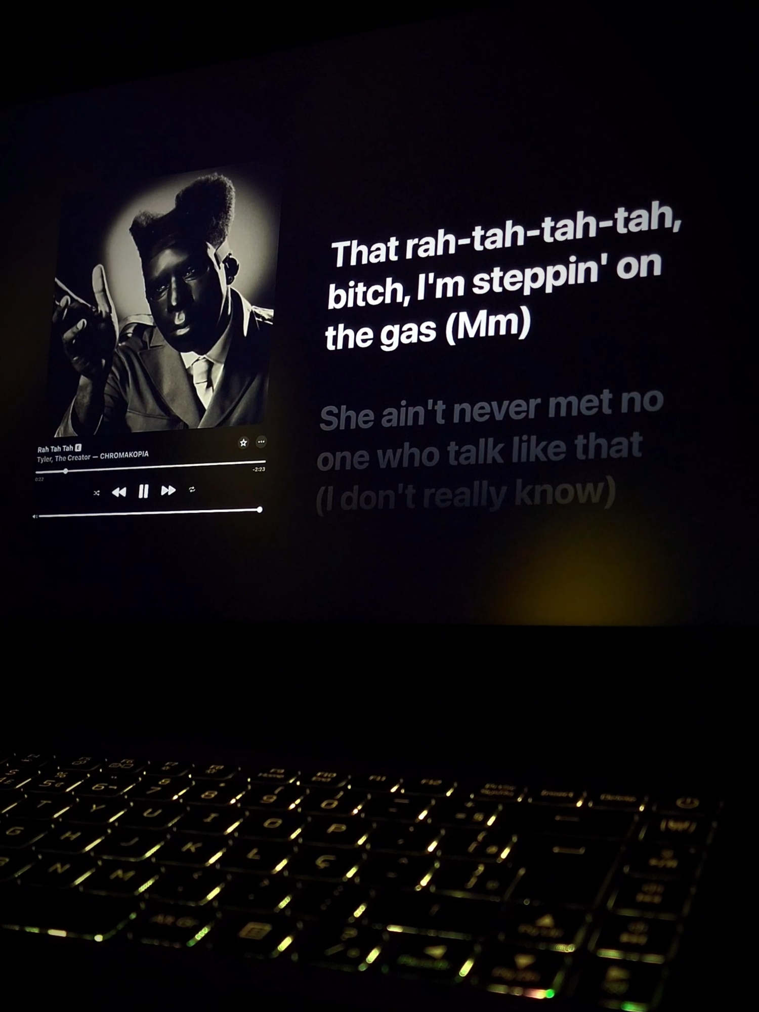 rah tah tah - tyler, the creator #fyp #musica #lyrics #tylerthecreator