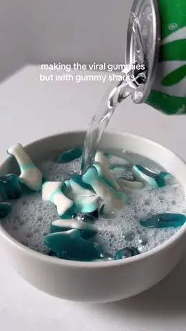 trying the viral gummy trend but with gummy sharks 🦈👀  #trending #gummies #viral 