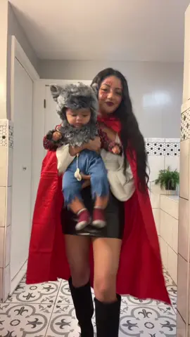 Happy Halloween 🐺🧺❤️ #fypシ #halloween #costumeideas #halloweenideas #babyboy #makeup #mommyandson #familycostume 