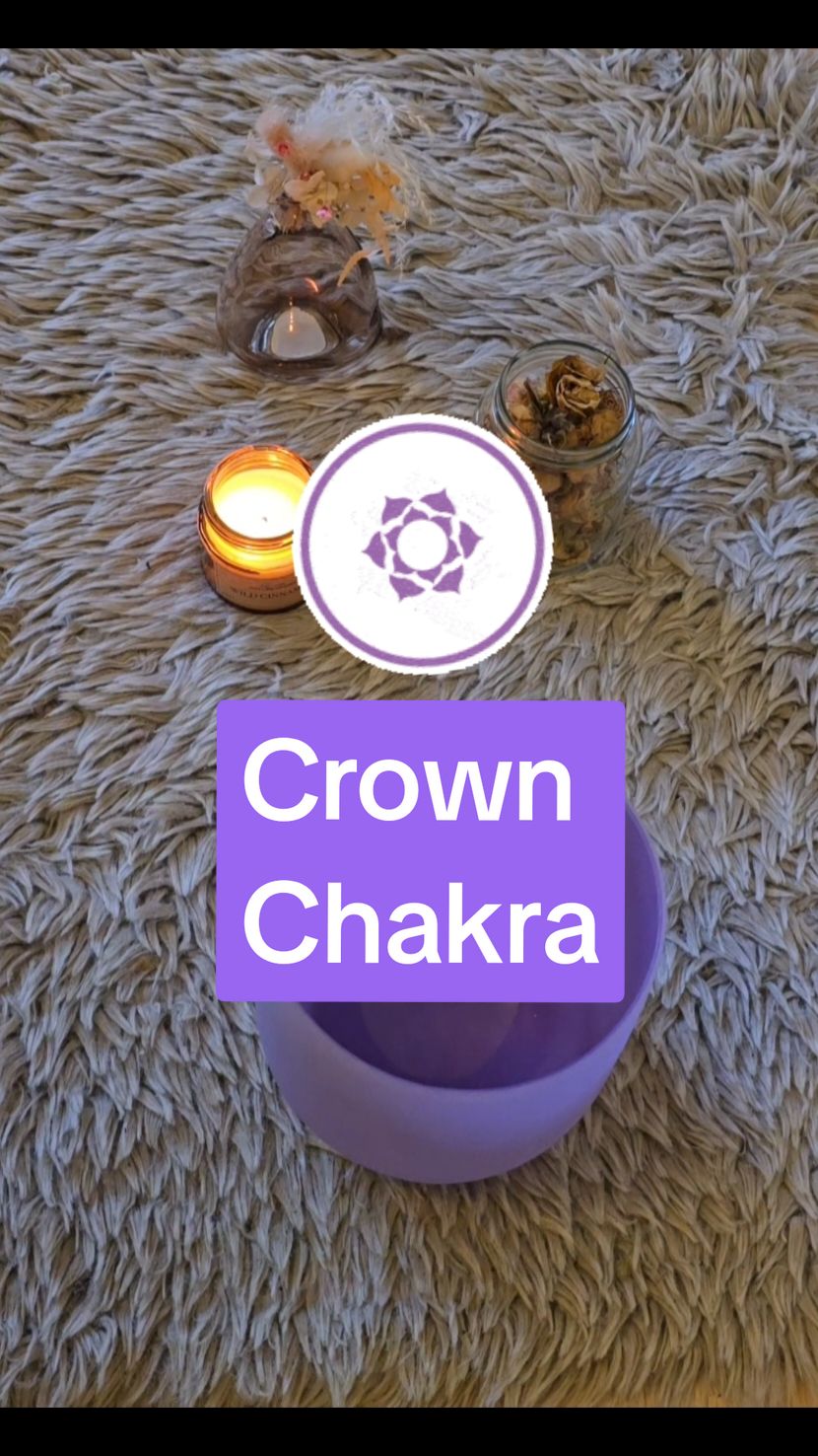Save this reel to come back anytime for a quick reset and healing 💜💜 Crown Chakra 💜💜  #crownchakra #crownchakrahealing #chakra #crystalbowl #healing #yoga #lifehacks #MentalHealth #LearnOnTikTok 