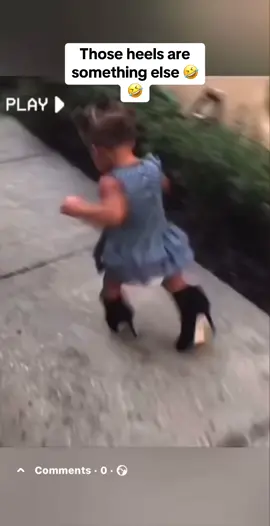 Funny kid walking in heels 🤣🤣, check out full video👇#baby #funnybaby #babiesoftiktok #trending #viralvideo #fail #fails #failarmy #fyp 