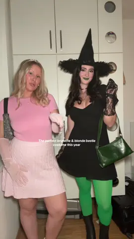 Every Elphaba needs a Galinda 💚💖 #wicked #elphaba #galinda #wickedmovie #wickedthemusical #halloweenmakeup #makeuptransition #halloweentransition #halloween2024 