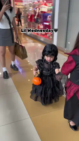My little wednesday addams🖤👻 #foryou #fyp #trickortreat #halloweencostume #wednesdayaddams #tiktokshop #fyppppppppppppppppppppppp #fypシ #baby #babiesoftiktok 
