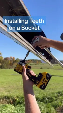We installed teeth on a skid steer bucket for digging shale #build #howto #heavyequipment #construction #DIY #contractor #tools