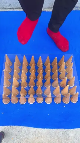 How many cones can handle the weight of a person? #asmr #asmrsounds #satisfying #satisfyingvideo #oddlysatisfying #mesmerizing