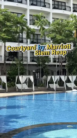 🚨Price: 69$/Night  Dont miss out on an amazing stay at Courtyard Siem Reap! My favorite stay so far! 🥰♥️ #SiemReap #cambodia #fyp #reccomendatio #hotel #siemreapcambodia🇰🇭 