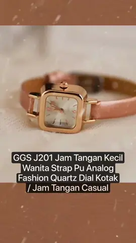 GGS J201 Jam Tangan Kecil Wanita Strap Pu Analog Fashion Quartz Dial Kotak / Jam Tangan Casual Wanita Y1836 #jamtangan #jamwanita #casual 