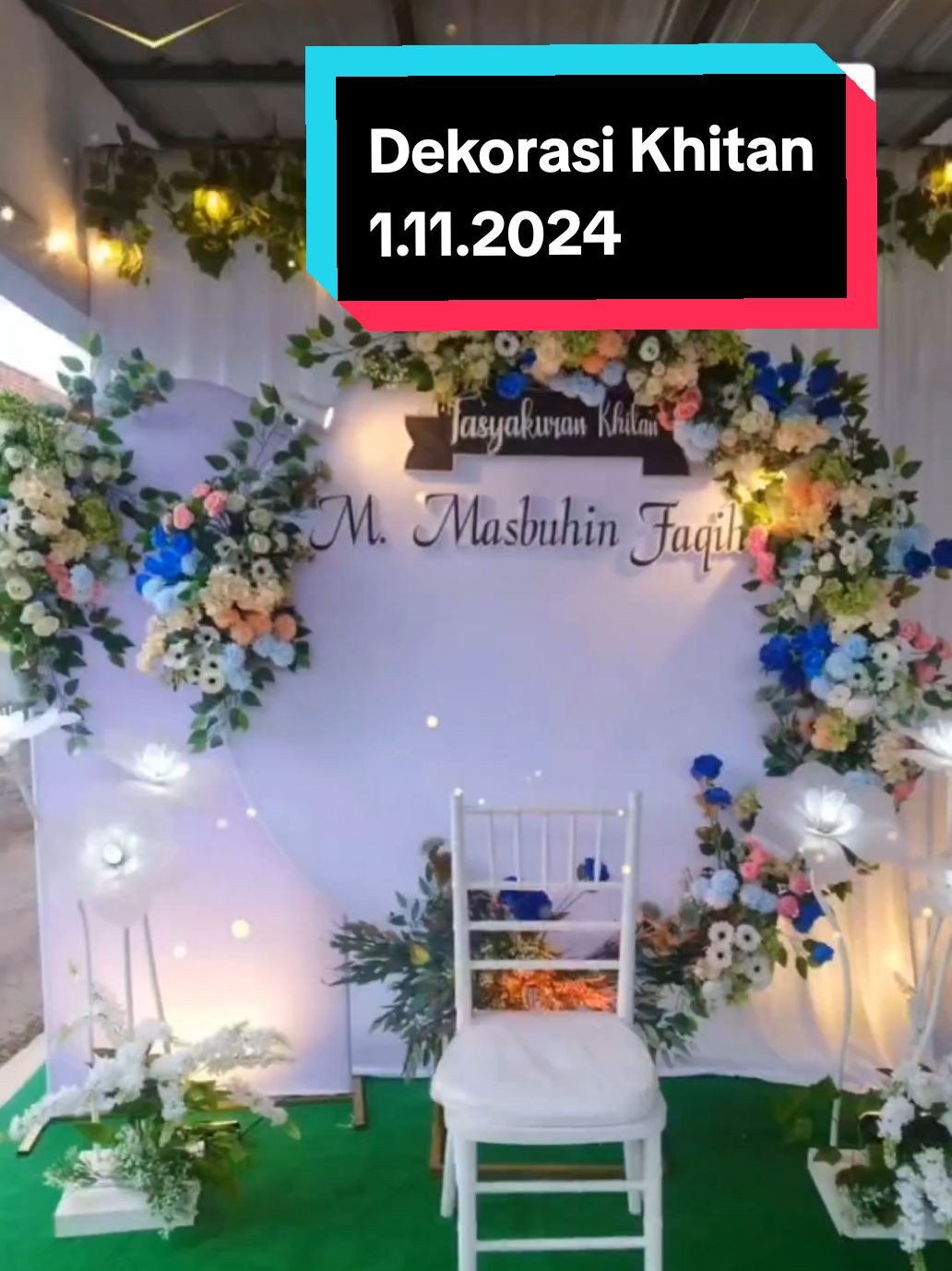 Dekorasi Khitan. 1.11.2024. Ananda M. Masbuhin Faqih. Terimakasih atas kepercayaannya 🙏 Semoga menjadi langkah awalmu menjadi pribadi yang sholeh dan bertakwa. Dekor by @snain_decoration  Yukk yang mau hajatan, Khitanan, nikah, lamaran bisa sewa backdrop se cantik ini, cuss merapat.. segera booking tanggal..   Jasa Dekor Wilayah Sidoarjo dan sekitarnya Fast respon by wa  WA :  082132391804 Lokasi : Sukodono - Sidoarjo #backdropsidoarjomurah #dekorasibackdroplamaran #dekorasisidoarjomurah #backdropsidoarjo #backdropminimalismurah #backdropwedding #backdropakadnikah  #dekorasimurah  #backdroplamaran  #backdropkhitanansidoarjo  #backdropkhitanmurah