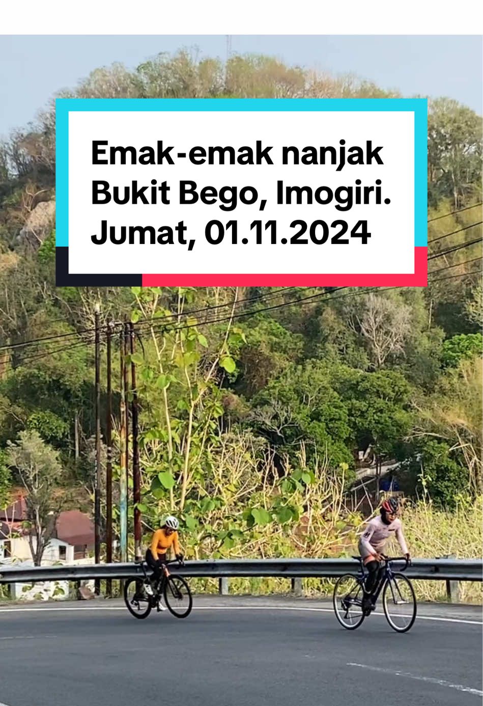Emak-emak nanjak Bukit Bego, Imogiri. Jamaah Al Begoniah edisi Jumat, 01.11.2024 Hayuk gaesss… ramaikan kita gowes bareng nanjak kesini. 😉 #gowes #albegoniah #begoniah #imogiri #mangunan #bantul #jogja #mtb #bmx #gravel #roadbike #federal #bangdune 