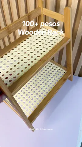 Aesthetic wooden rack 🥰🤎 #woodenrack #aestheticorganizer #organizer #woodenorganizer 