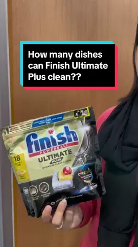 Let's see how many dishes one tablet is able to clean 😉 #finish #dishwashing #KitchenHacks #fyp #kitchen #finishdishwashingtips #dishwashingtips #dishwashinghacks 