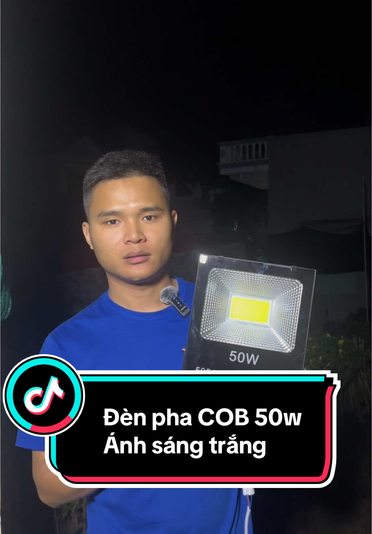 Test đèn pha dùng điện COB 50w ánh sáng trắng #ledkingdecor #vikinglighting #densanvuon #denpha #xuhuong #trangtrisukien 