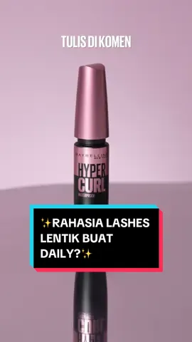 Mau keliatan tetep on point tapi gak mau heboh buat makeup daily? Kuncinya ya Hypercurl Mascara dari #WeAreMaybelline! Leave a comment mascara apa lagi yang mau dispill✨ 